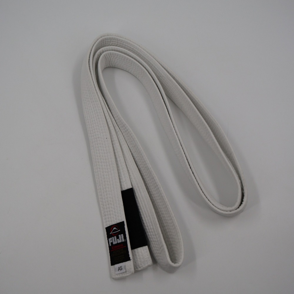 Fuji Martial Arts Belt Unisex‎ A5 White Premium Cotton Blend BJJ Judo Rank Bar